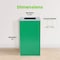 Alpine Industries Square Recycling Gin, 29 Gallons, Green Can, Square Opening Lid ALP4450-KIT-GRN-S - alternate 8